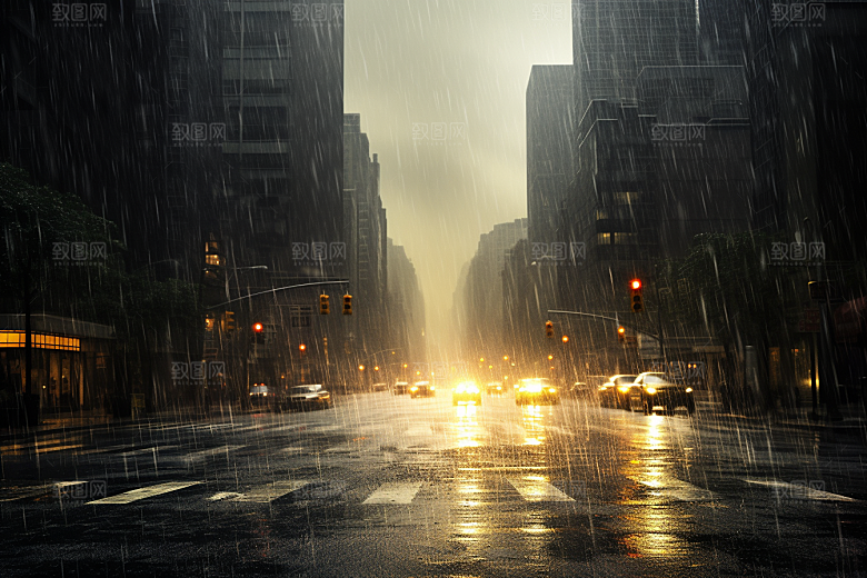 暴雨大雨高清摄影图