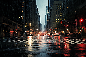 暴雨高清大雨摄影图