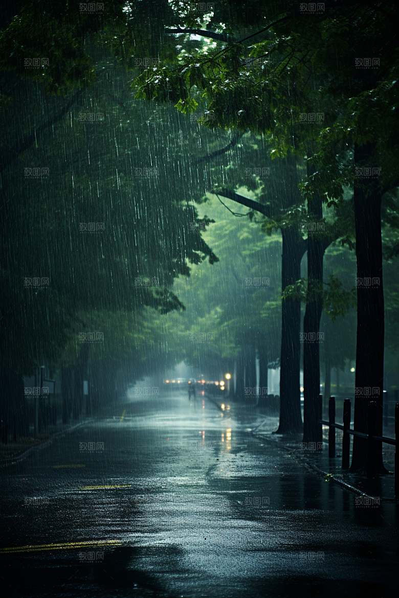 暴雨安静自然摄影图