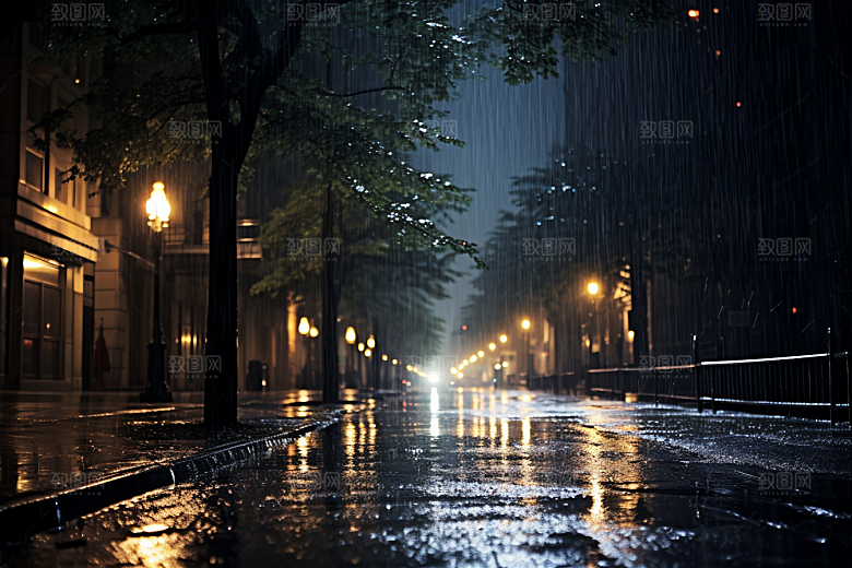 暴雨环境安静摄影图