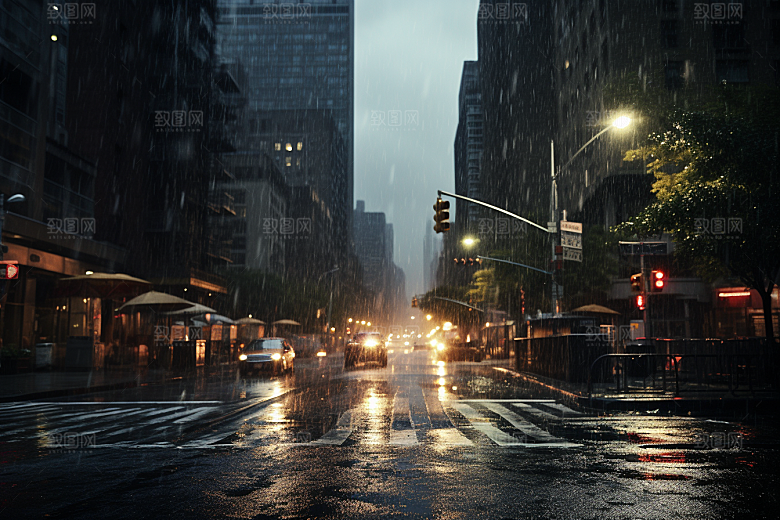 暴雨雨天室外摄影图