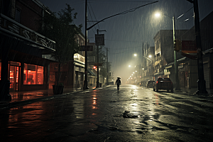 暴雨安静自然摄影图
