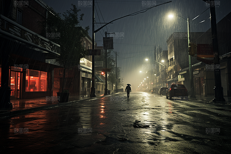 暴雨安静自然摄影图