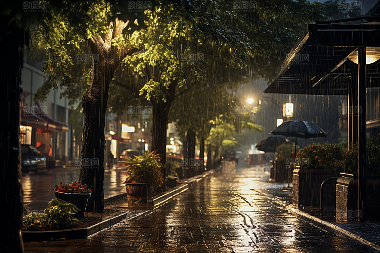 暴雨安静高清摄影图