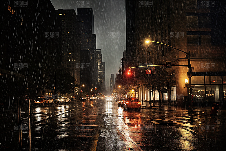 暴雨大雨安静摄影图