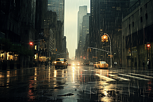 暴雨自然环境摄影图