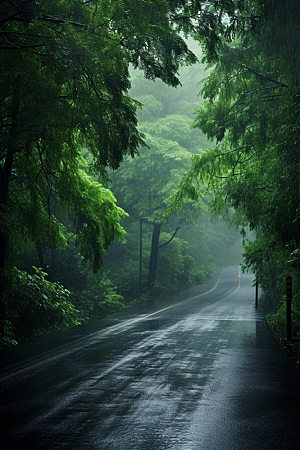 暴雨环境雨天摄影图