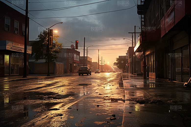 暴雨大雨安静摄影图