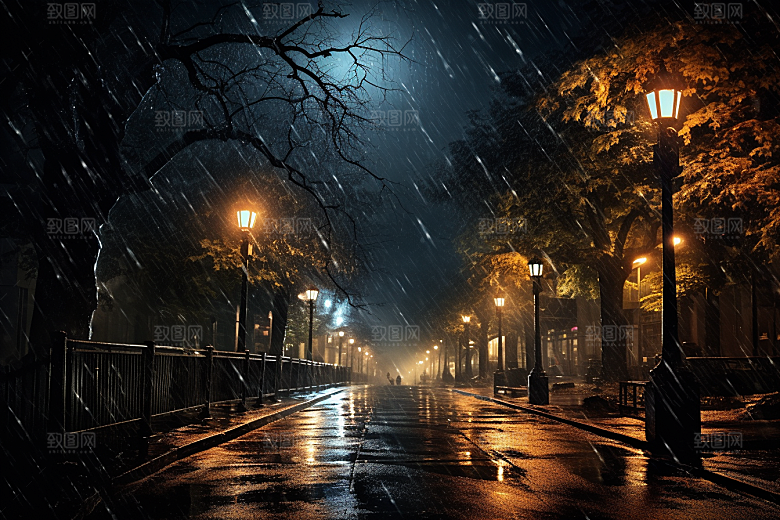 暴雨环境安静摄影图