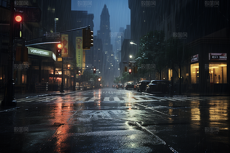 暴雨大雨安静摄影图