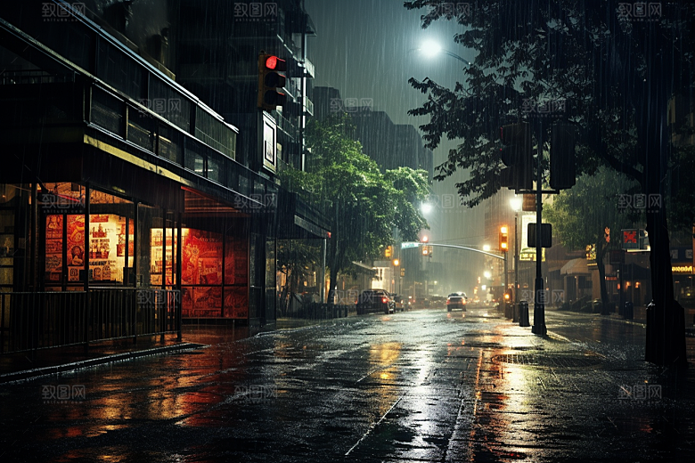 暴雨环境高清摄影图