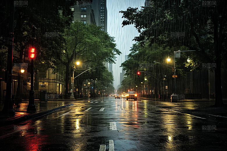 暴雨环境高清摄影图
