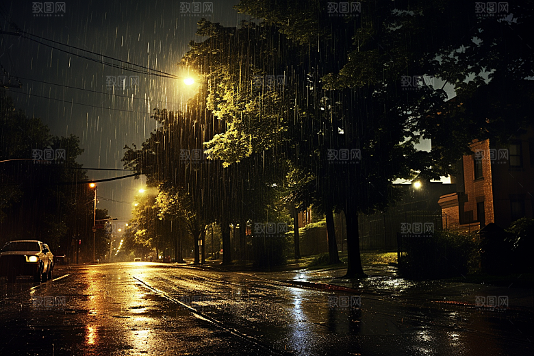 暴雨雨天大雨摄影图