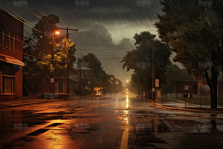 暴雨下雨户外摄影图