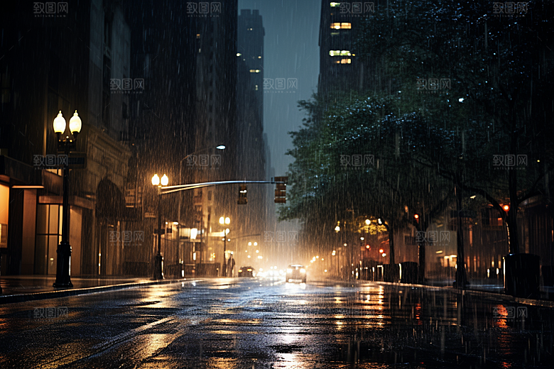 暴雨环境自然摄影图