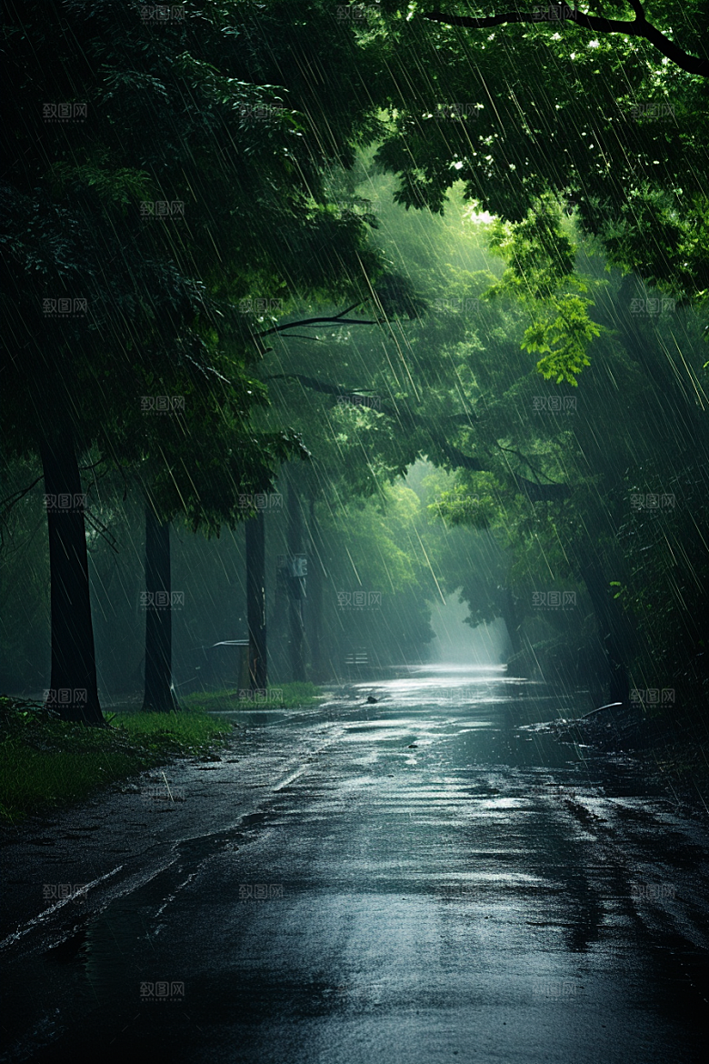 暴雨安静高清摄影图