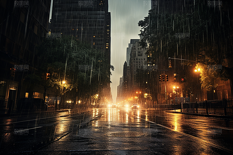 暴雨室外自然摄影图