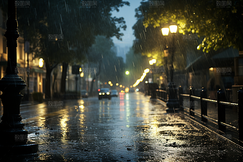 暴雨自然安静摄影图