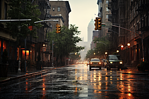 暴雨环境自然摄影图