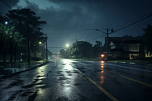 暴雨高清安静摄影图