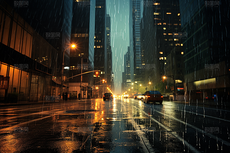 暴雨户外自然摄影图