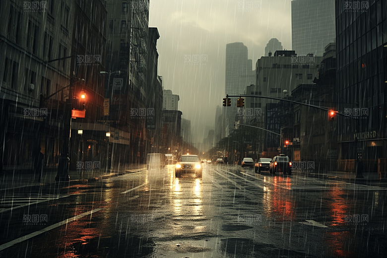 暴雨大雨安静摄影图