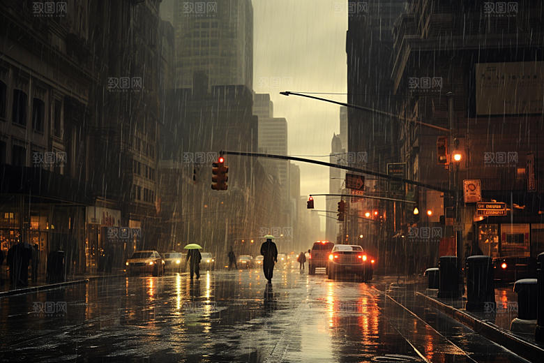 暴雨下雨高清摄影图