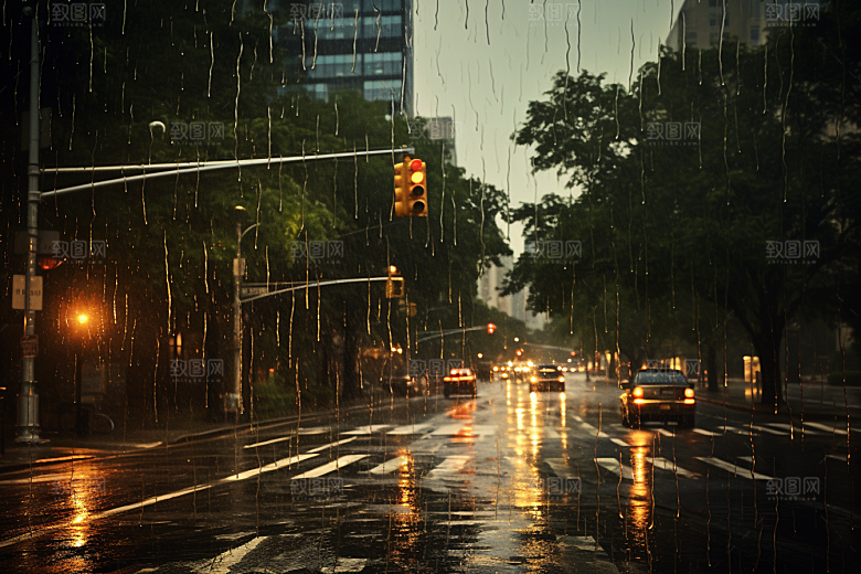 暴雨雨天下雨摄影图