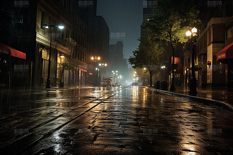 暴雨雨天下雨摄影图