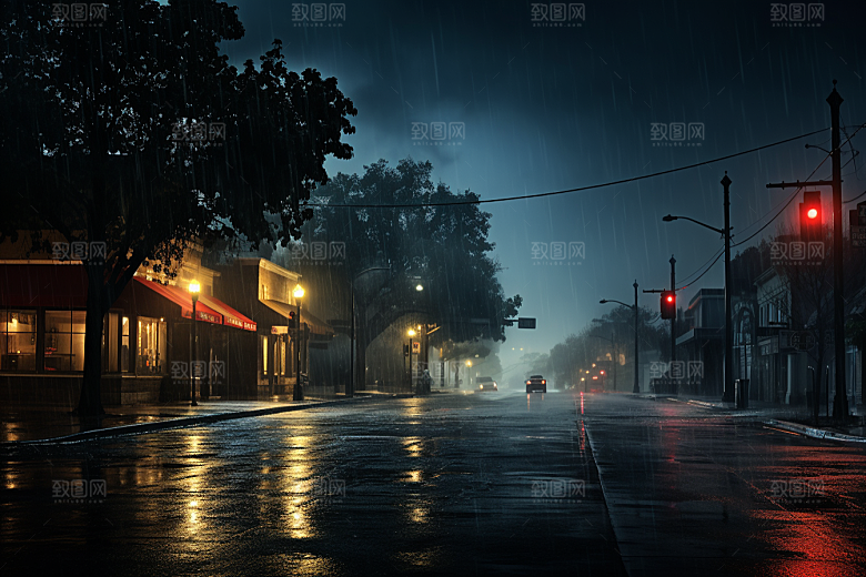 暴雨环境雨天摄影图