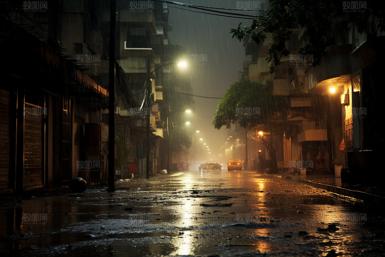 暴雨自然下雨摄影图