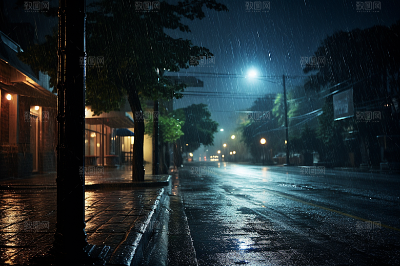 暴雨雨天环境摄影图