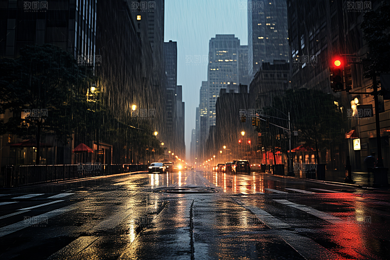 暴雨高清大雨摄影图