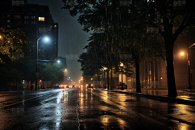 暴雨大雨下雨摄影图
