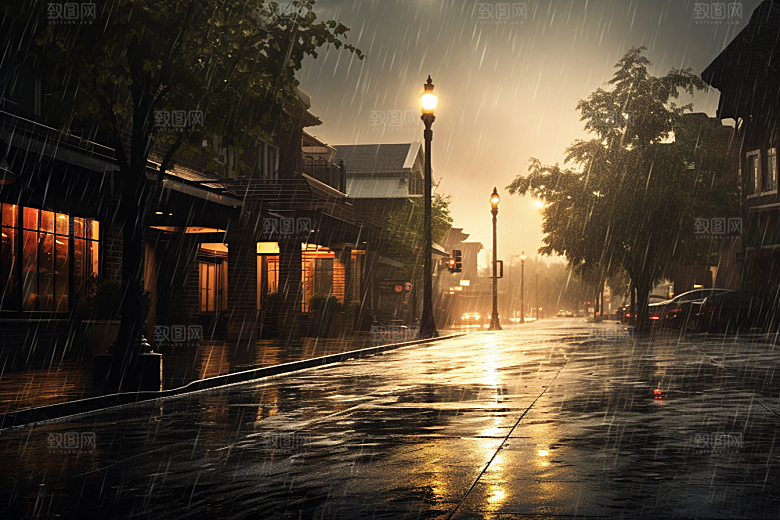 暴雨大雨高清摄影图