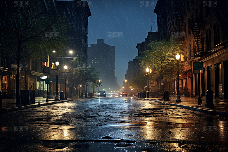 暴雨户外安静摄影图