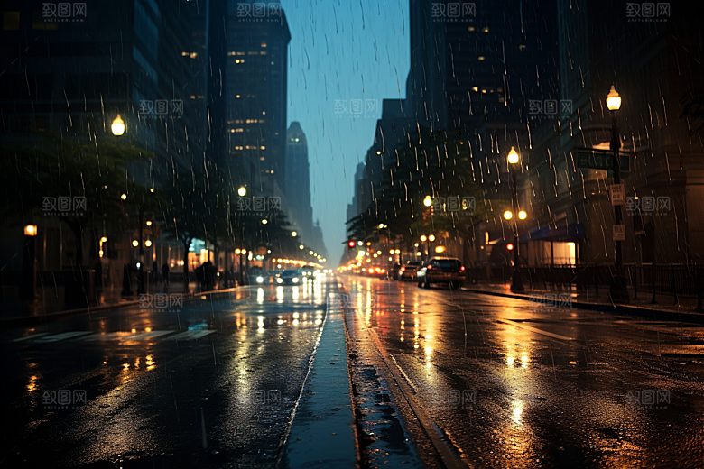 暴雨大雨安静摄影图