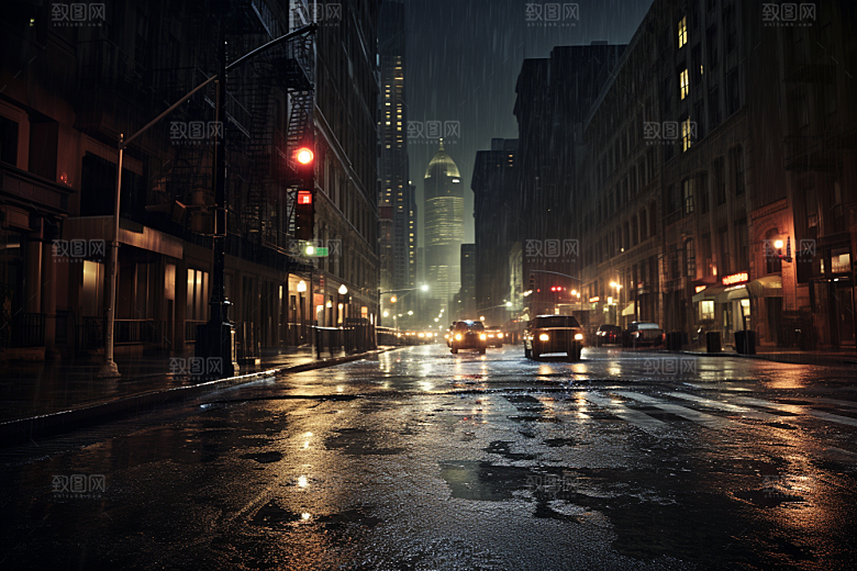 暴雨户外雨天摄影图