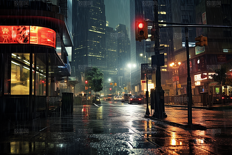 暴雨下雨大雨摄影图