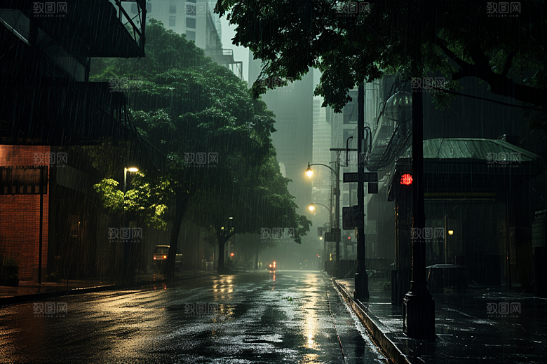 暴雨安静自然摄影图