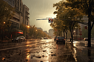 暴雨安静高清摄影图
