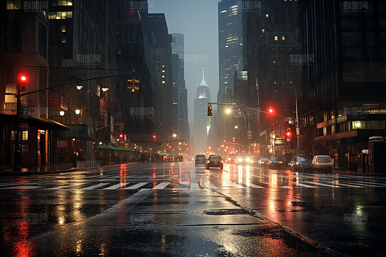 暴雨自然大雨摄影图