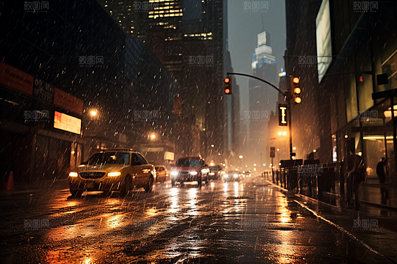 暴雨自然雨天摄影图