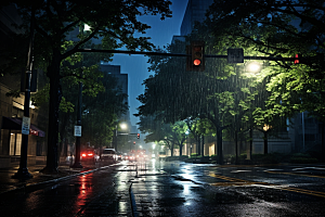 暴雨环境室外摄影图