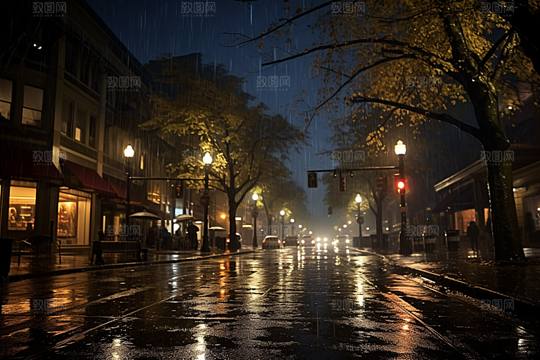 暴雨自然大雨摄影图