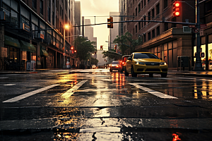 暴雨自然雨夜摄影图