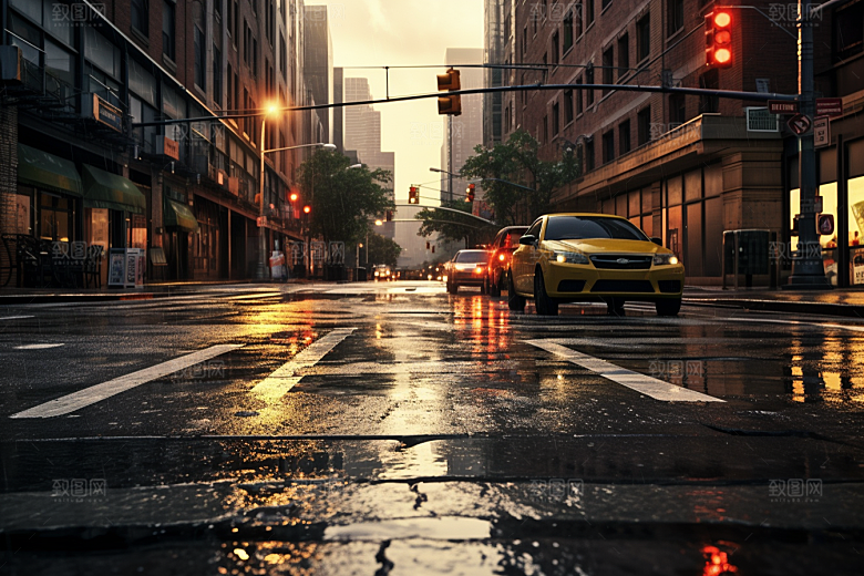 暴雨自然雨夜摄影图