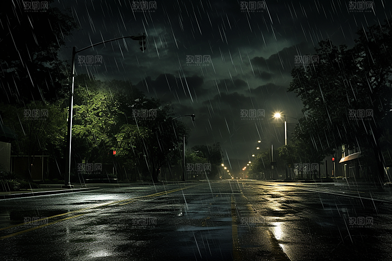 暴雨室外安静摄影图