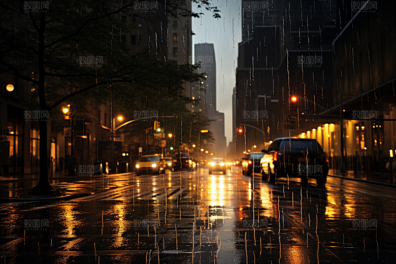 暴雨室外安静摄影图