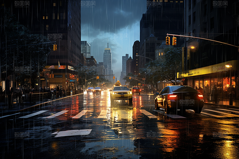暴雨安静环境摄影图